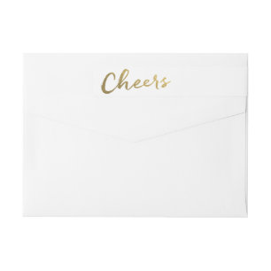 Bande Pour Adresse De Retour Manuscrit d'or d'acclamations