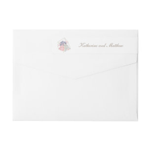 Bande Pour Adresse De Retour Mariage de l'aquarelle de printemps