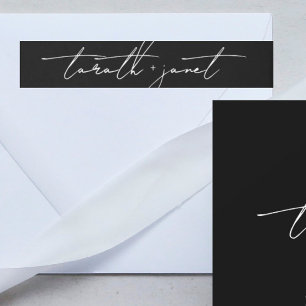 Bande Pour Adresse De Retour Mariage de noms de script élégants
