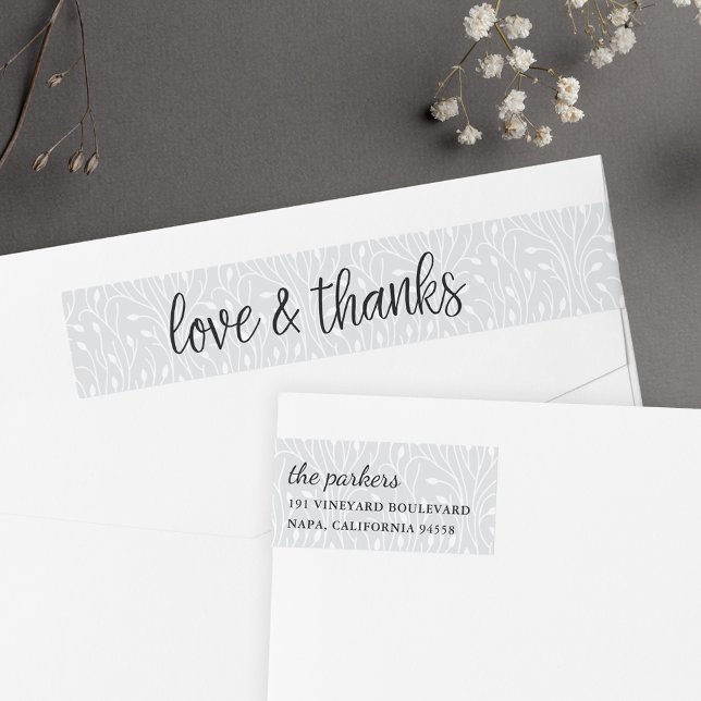 Bande Pour Adresse De Retour Mariage Merci Adresse de retour (Créateur téléchargé)