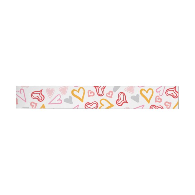 Bande Pour Adresse De Retour Motif de coeur 26 (Individuel)