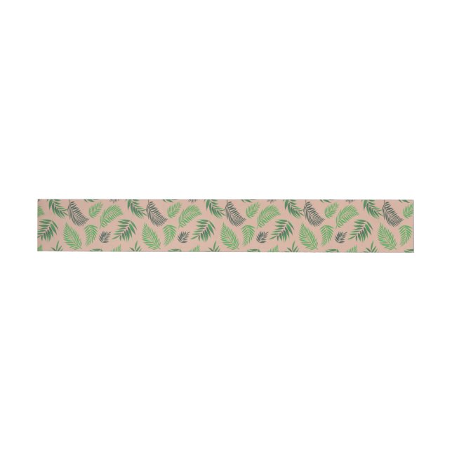 Bande Pour Adresse De Retour Motif Feuille tropical 10 (Individuel)