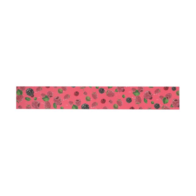 Bande Pour Adresse De Retour Motif framboise (Individuel)