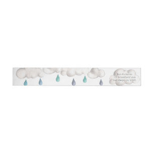 Bande Pour Adresse De Retour Nuageux avec un risque de baby shower Sprinkles