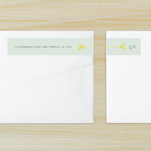Bande Pour Adresse De Retour Papeterie de mariage monogramme Lily