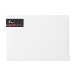 Bande Pour Adresse De Retour Poinsettia Petals Bar Script et Serif