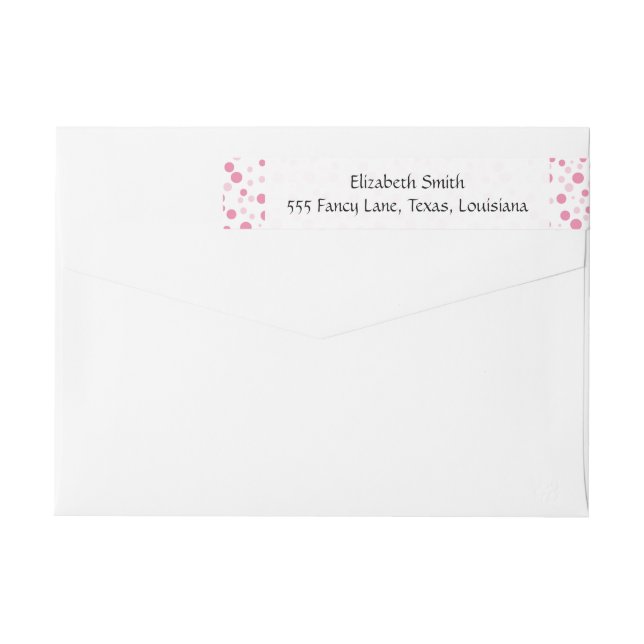 Bande Pour Adresse De Retour Pois roses, Motif Pointe Polka, Points, Pointe (Dos)