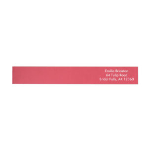 Bande Pour Adresse De Retour Poppy Rouge haut de gamme Monochromatique