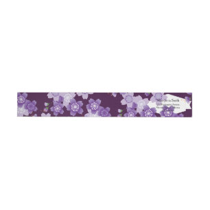 Bande Pour Adresse De Retour Pourpre Sakura de fleurs de cerisier
