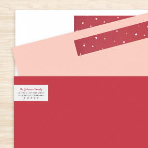 Bande Pour Adresse De Retour Red Heart Valentine Adresse de retour