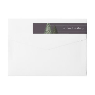 Bande Pour Adresse De Retour Redwoods & Bark, Mariage rustique