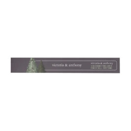 Bande Pour Adresse De Retour Redwoods & Bark, Mariage rustique