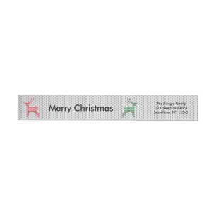 Bande Pour Adresse De Retour Reindeer Chandail tricoté Joyeux Noël