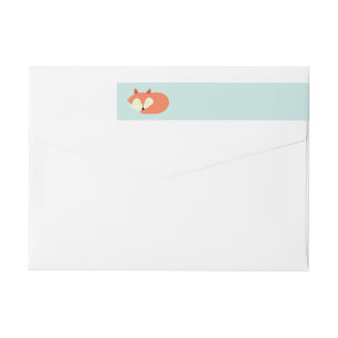 Bande Pour Adresse De Retour Renard rouge endormi