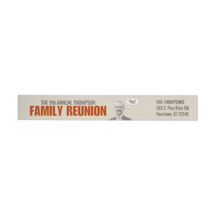 Bande Pour Adresse De Retour Réunion familiale   Funny Antique Photo