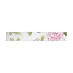 Bande Pour Adresse De Retour Roses aquarelle 19