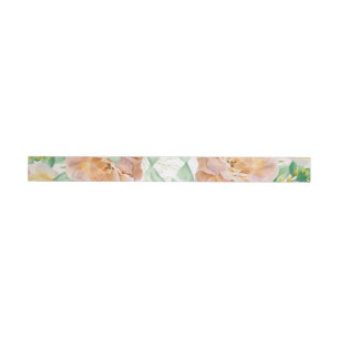 Bande Pour Adresse De Retour Roses aquarelle 27