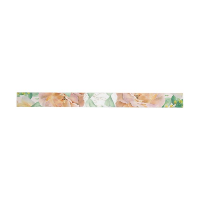 Bande Pour Adresse De Retour Roses aquarelle 27 (Individual)