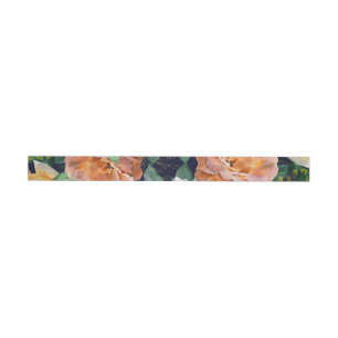 Bande Pour Adresse De Retour Roses aquarelle 29