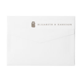 Bande Pour Adresse De Retour Rustique Burlap Mason Jar Mariage