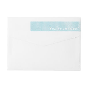 Bande Pour Adresse De Retour Turquoise moderne et couleur blanche Ombre