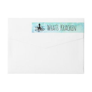 Bande Pour Adresse De Retour Whats Kracken amusant jeu de mots nautiques   Adre