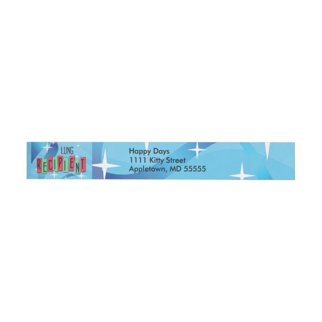 Bande Pour Adresse Destinataire pulmonaire, Vert, Rouge, Bleu (Individual)