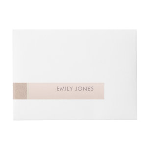 BANDE POUR ADRESSE ÉLÉGANT ROSE MINIMAL GOLD SHIMMER PERSONNALISÉ