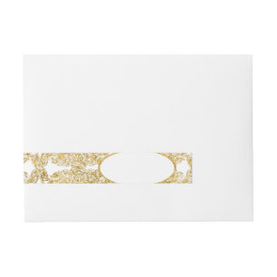 Bande Pour Adresse En filigrane gravé par monogramme élégant