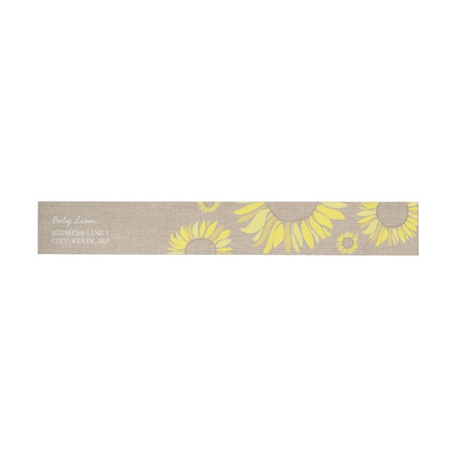 Bande Pour Adresse Enrouler rustique de tournesol autour de (Individual)