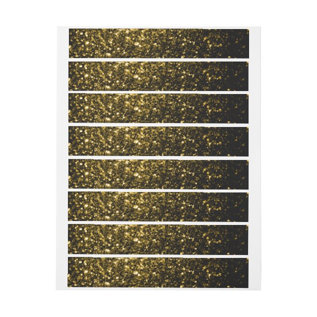 Bande Pour Adresse Flamme de parties scintillant jaune foncé (Feuille)