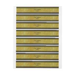Bande Pour Adresse Golden Stripes - noir + vos idées