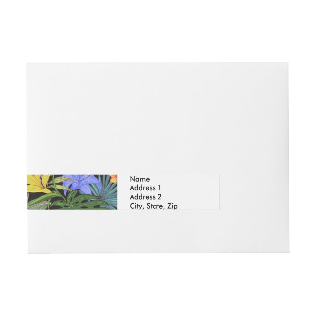 Bande Pour Adresse Graphique de fleur d'Aloha de Hawaii tropical (Devant)