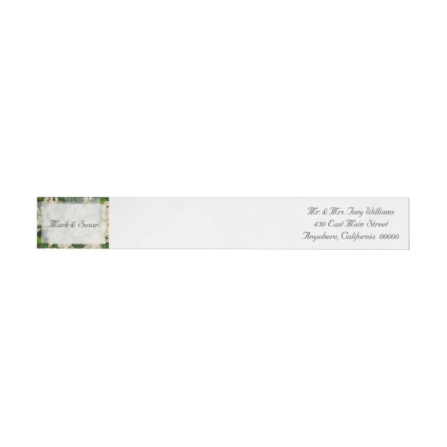 Bande Pour Adresse Hawthron Blossom Mariage Envelopper autour du Étiq (Individual)