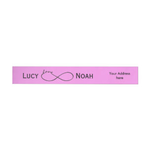 Bande Pour Adresse Infinity Love Lemniscate noir + votre backgr.