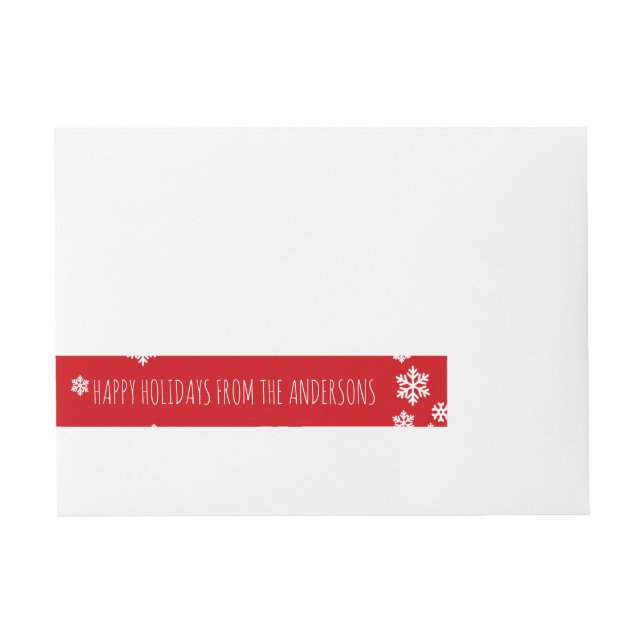 Bande Pour Adresse Joyeuses fêtes remplir votre nom (Devant)