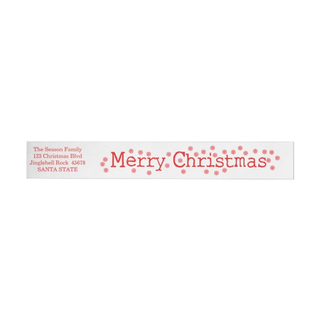 Bande Pour Adresse Joyeux Noël classique (Individual)
