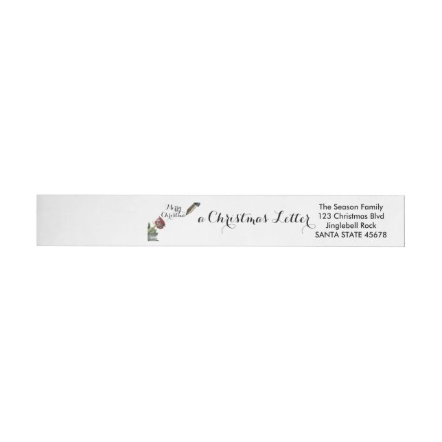 Bande Pour Adresse Joyeux Noël rose neige (Individual)