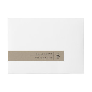 BANDE POUR ADRESSE MODERNE MODERNE MODERNE MARIAGE DE TYPOGRAPHIE DE