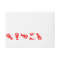 Motif animal de homard rouge mignon