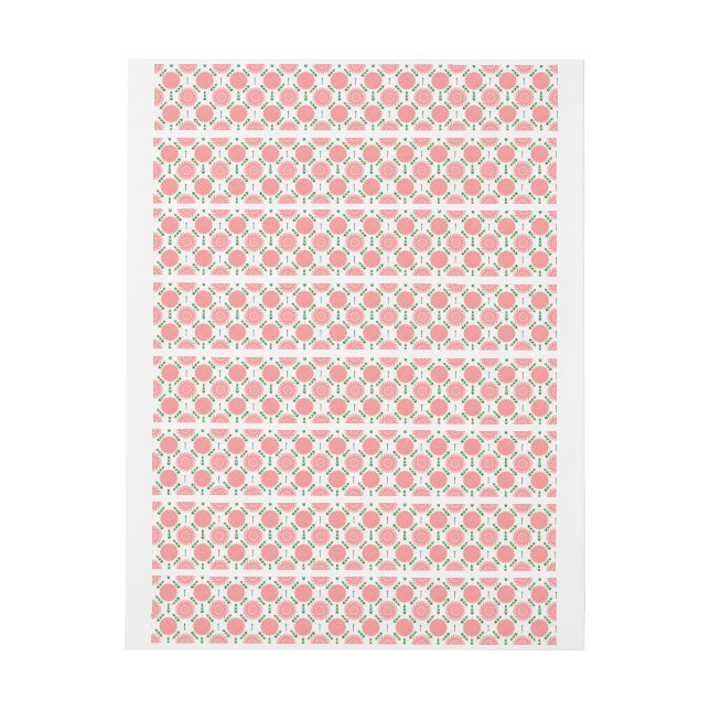 Bande Pour Adresse motif aux fleurs roses (Feuille)
