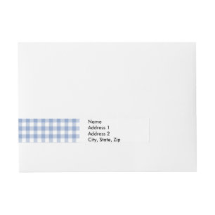 Bande Pour Adresse Motif classique En vichy bleu coché