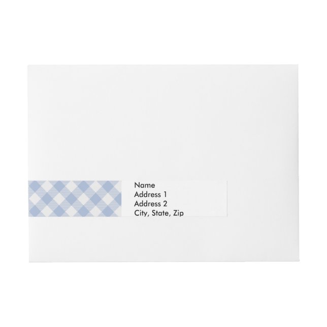 Bande Pour Adresse Motif classique En vichy bleu coché (Devant)