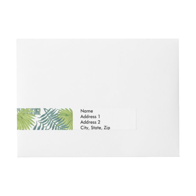 Bande Pour Adresse Palm Tree Fronds Peinture hawaïenne (Devant)