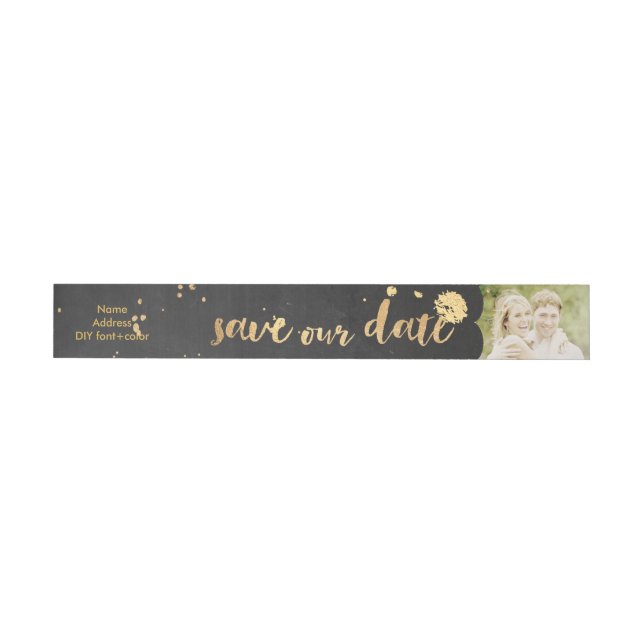 Bande Pour Adresse PixDezines tableau noir/plaques d'or faux (Individual)