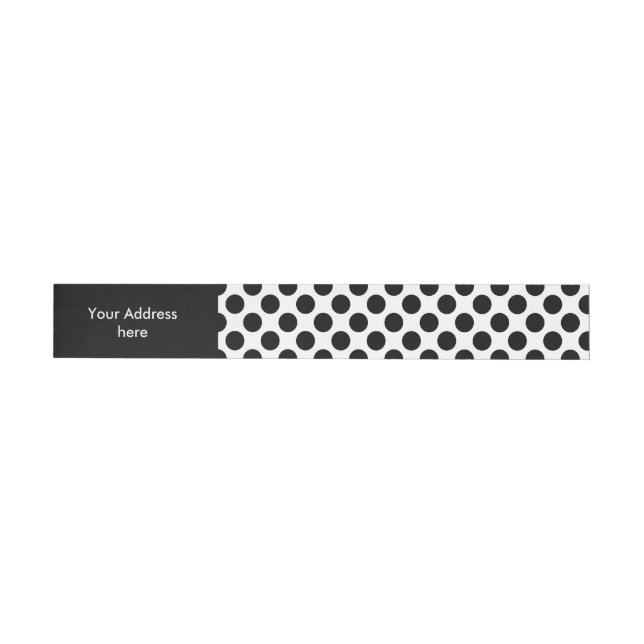 Bande Pour Adresse Points sans couture motif noir + votre dos (Individual)