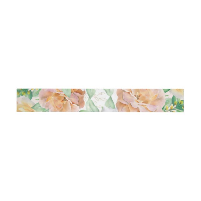 Bande Pour Adresse Roses aquarelle 27 (Individual)