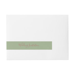 Bande Pour Adresse Roses Bourgogne Feuillage Vert Sauge Mariage
