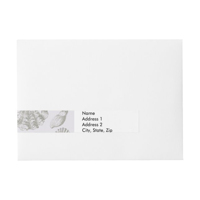 Bande Pour Adresse Seashell Soft Antique Art Beach Shops (Devant)