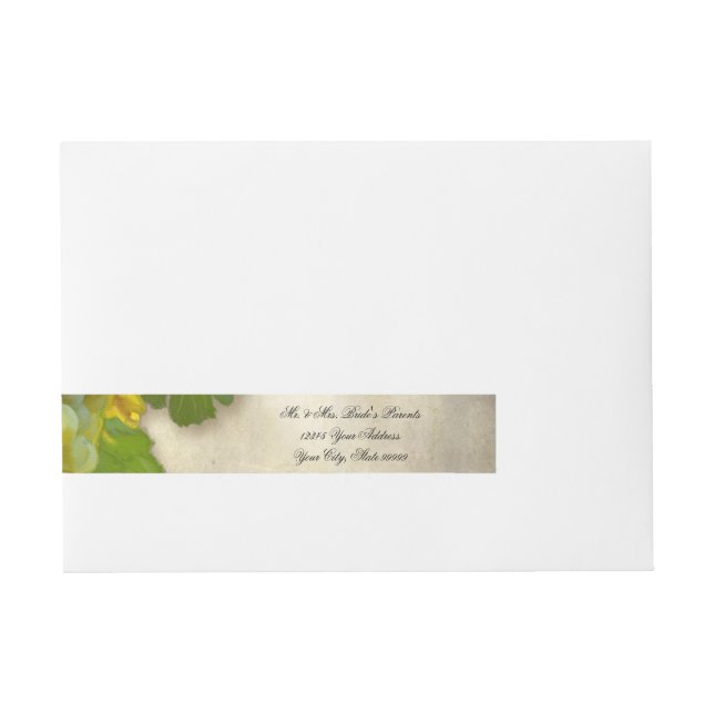 Bande Pour Adresse Vignoble Vignoble Feuilles de raisin Foliage Vinta (Devant)